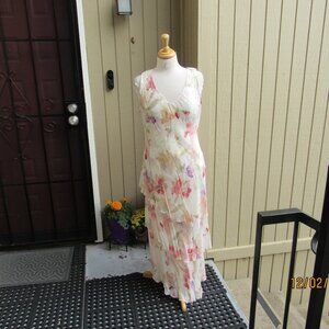 #636  NEW WOMAN'S FLOWY SHEER LAYERED DRESS BY CLICK  (SIZE L)